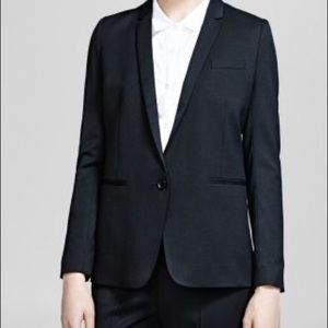 NWT The Kooples Stretch Smoking Blazer in black size 38